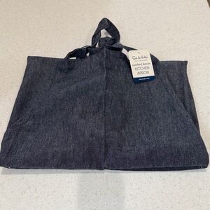 Sur La Table Dark Denim Washed Kitchen Apron
